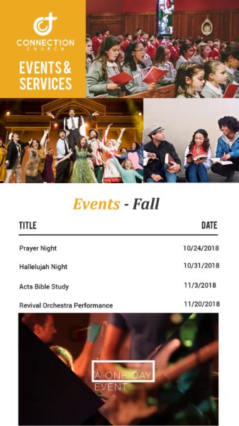 church fall events