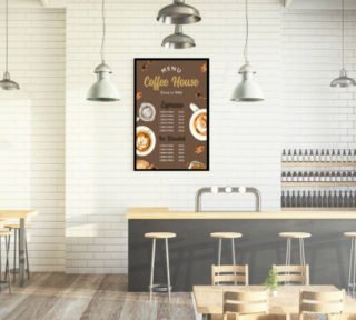 digital menu board for coffee house