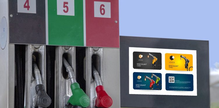 Gas station Signage - pumps with digital signage